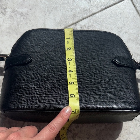 Kate Spade Staci Dome Black Saffiano Leather Elegant Black Crossbody Bag - Picture 9 of 11